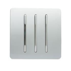 ART-SS6SI  3 Gang 2 Way 10 Amp Rocker Silver